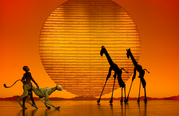 The Lion King Circle of Life Cheetah and Giraffes credit Joan Marcus-600