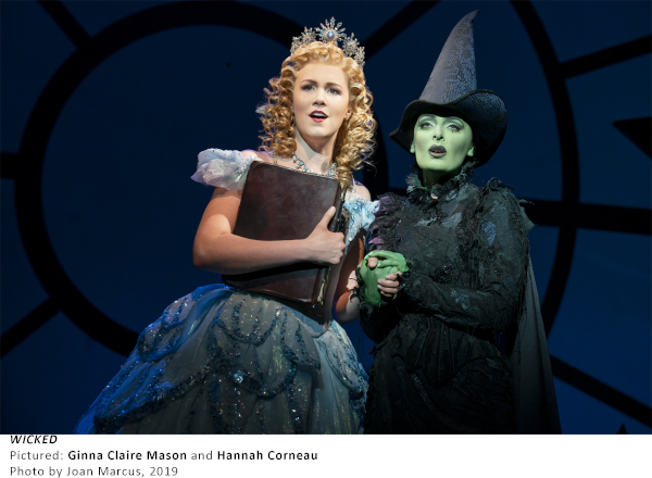 WICKED Ginna Claire Mason and Hannah Corneau Credit Joan Marcus-600